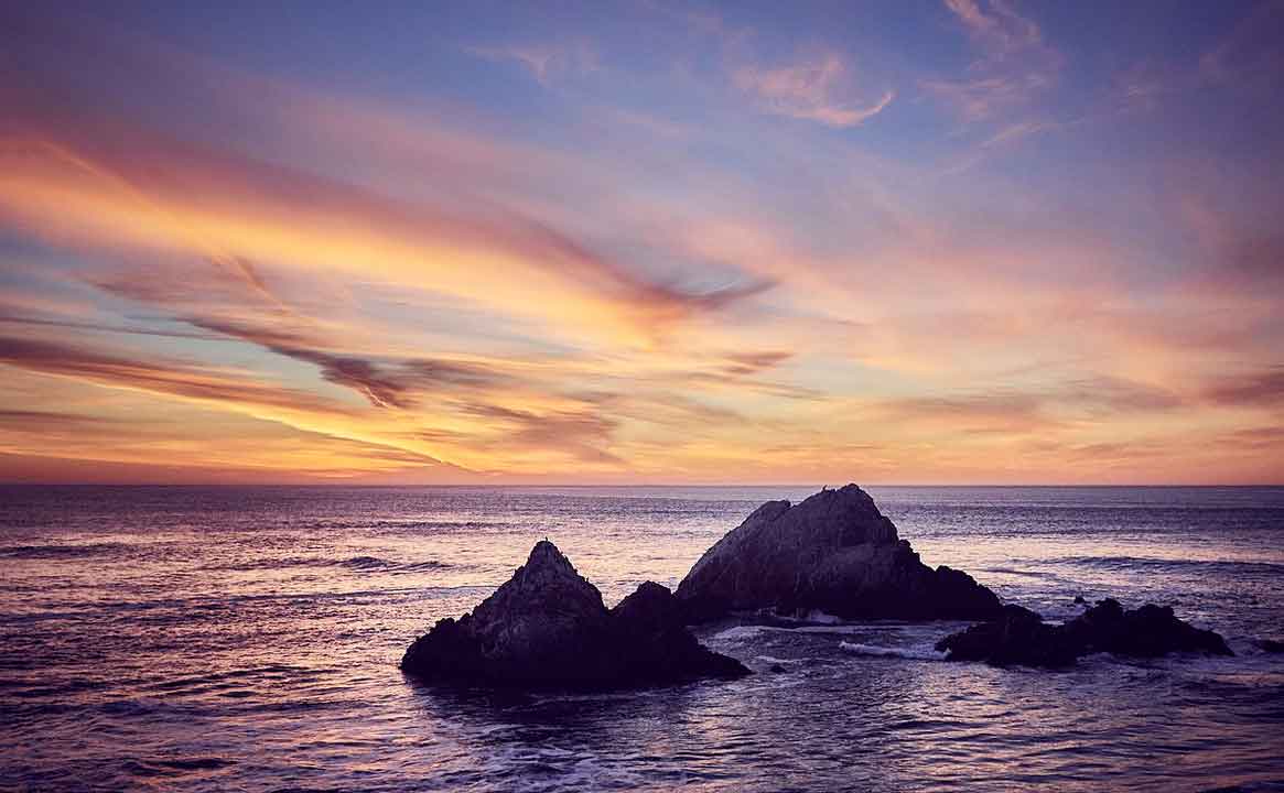 Seal Rocks at Sunset