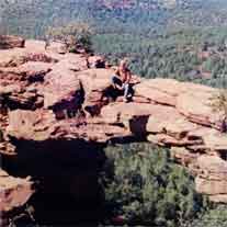 Edward on Rainbow Bridge rock formation